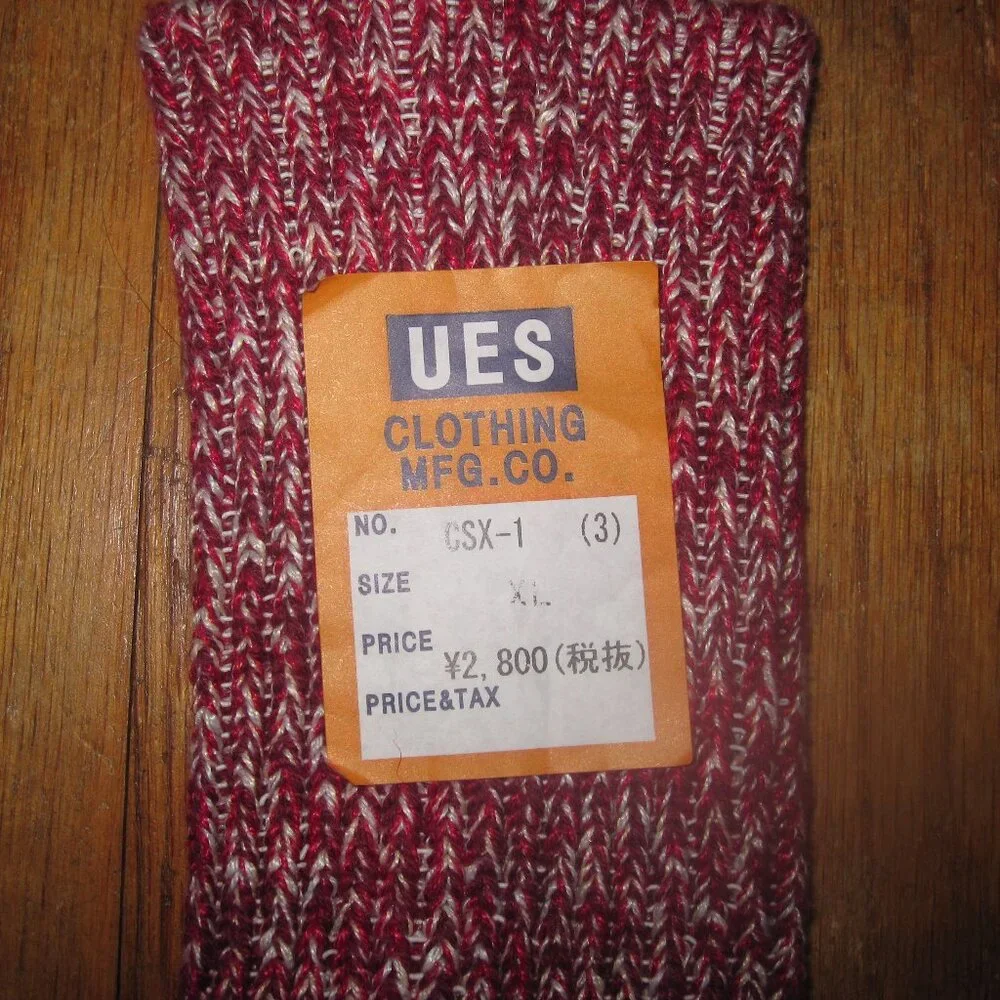 UES Clothing Mfg. Japan Slub Socks - Picture 2 of 3